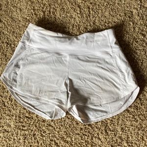 White lululemon sped ups 2.5 inch